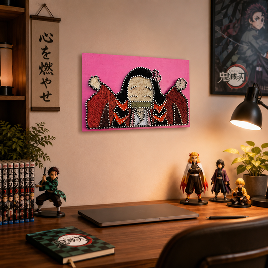 Nezuko String Art ā Handmade Anime Wall Decor