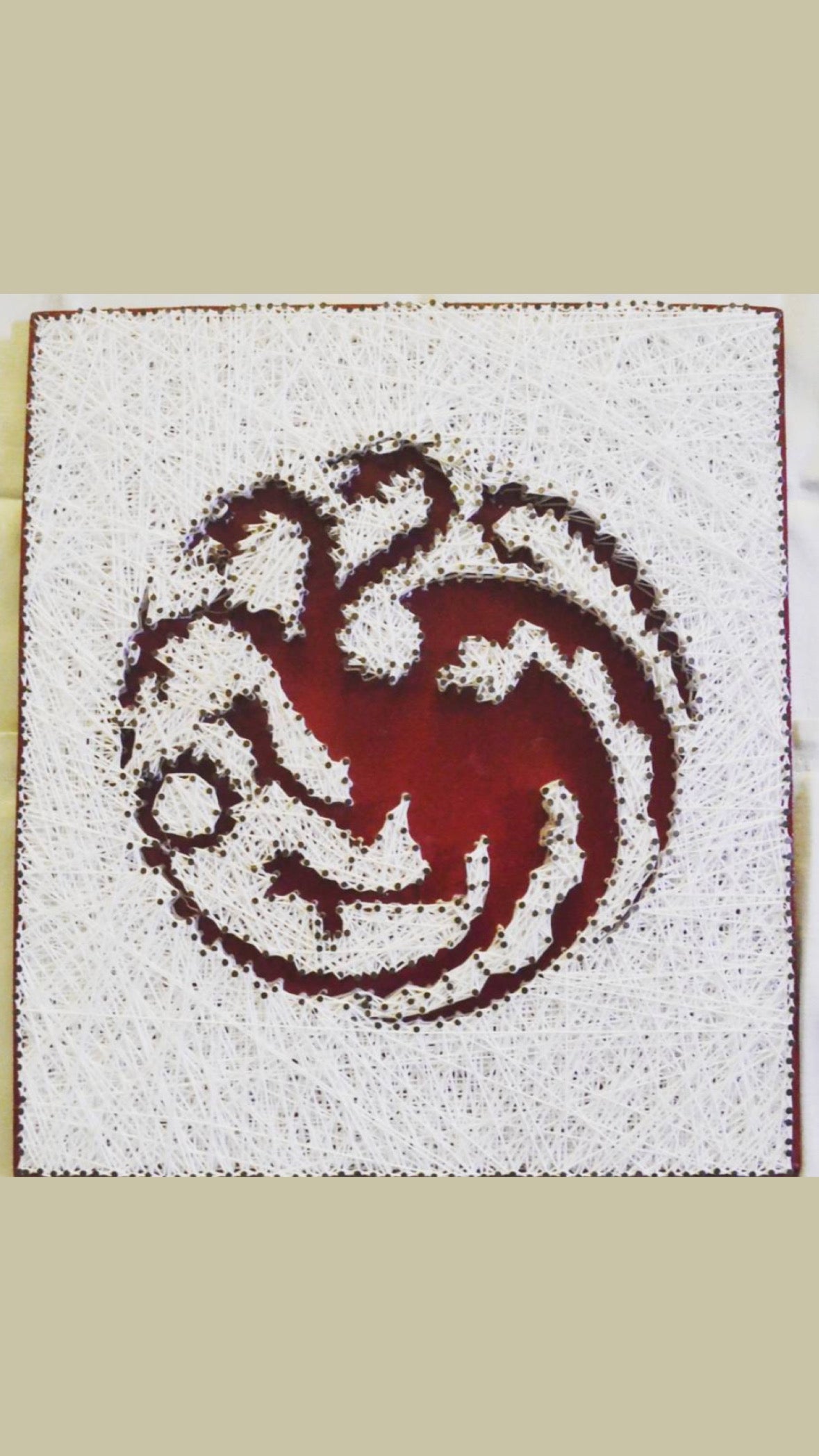 Targaryen Sigil String Art β handmade product view 2