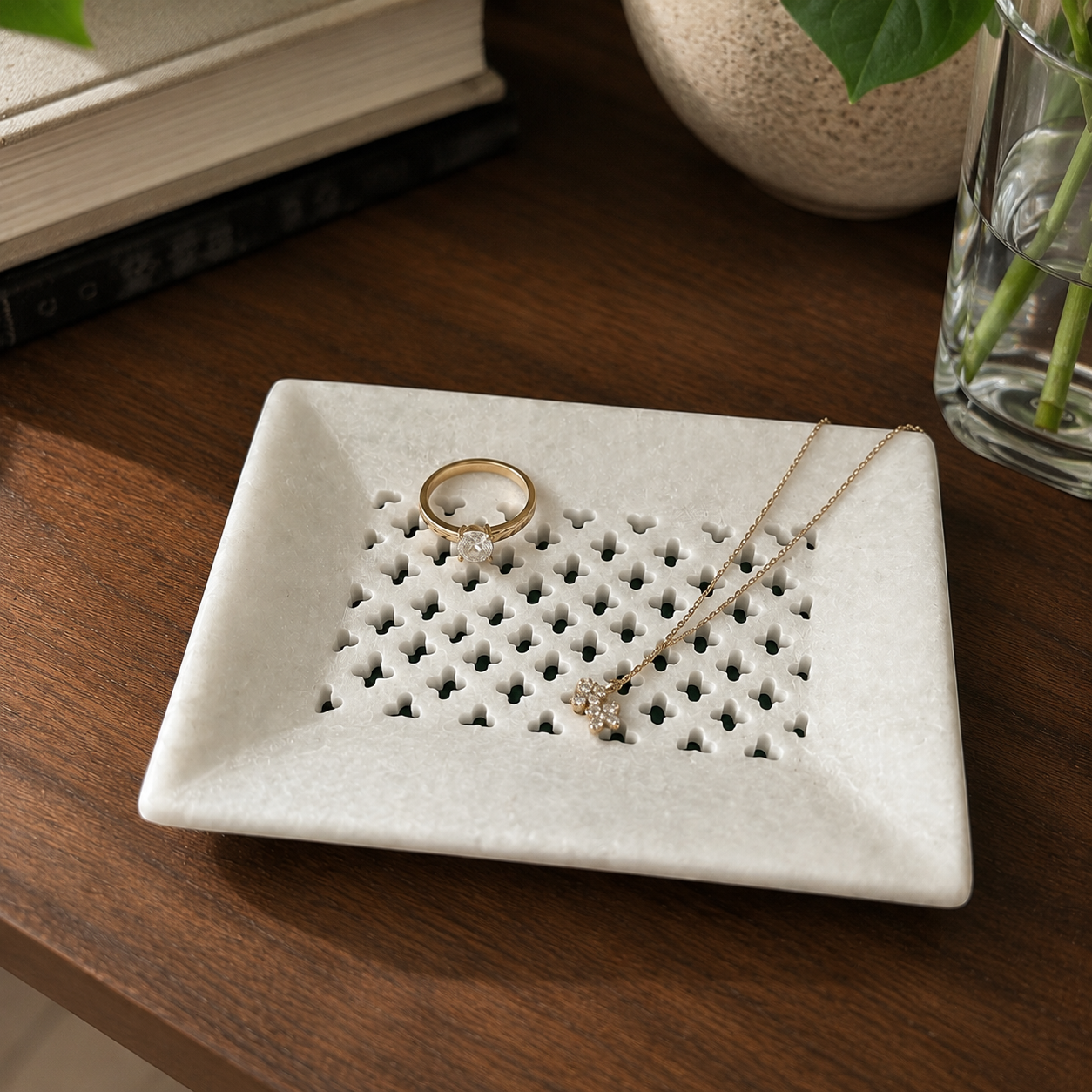 Jali Marble Tray Small