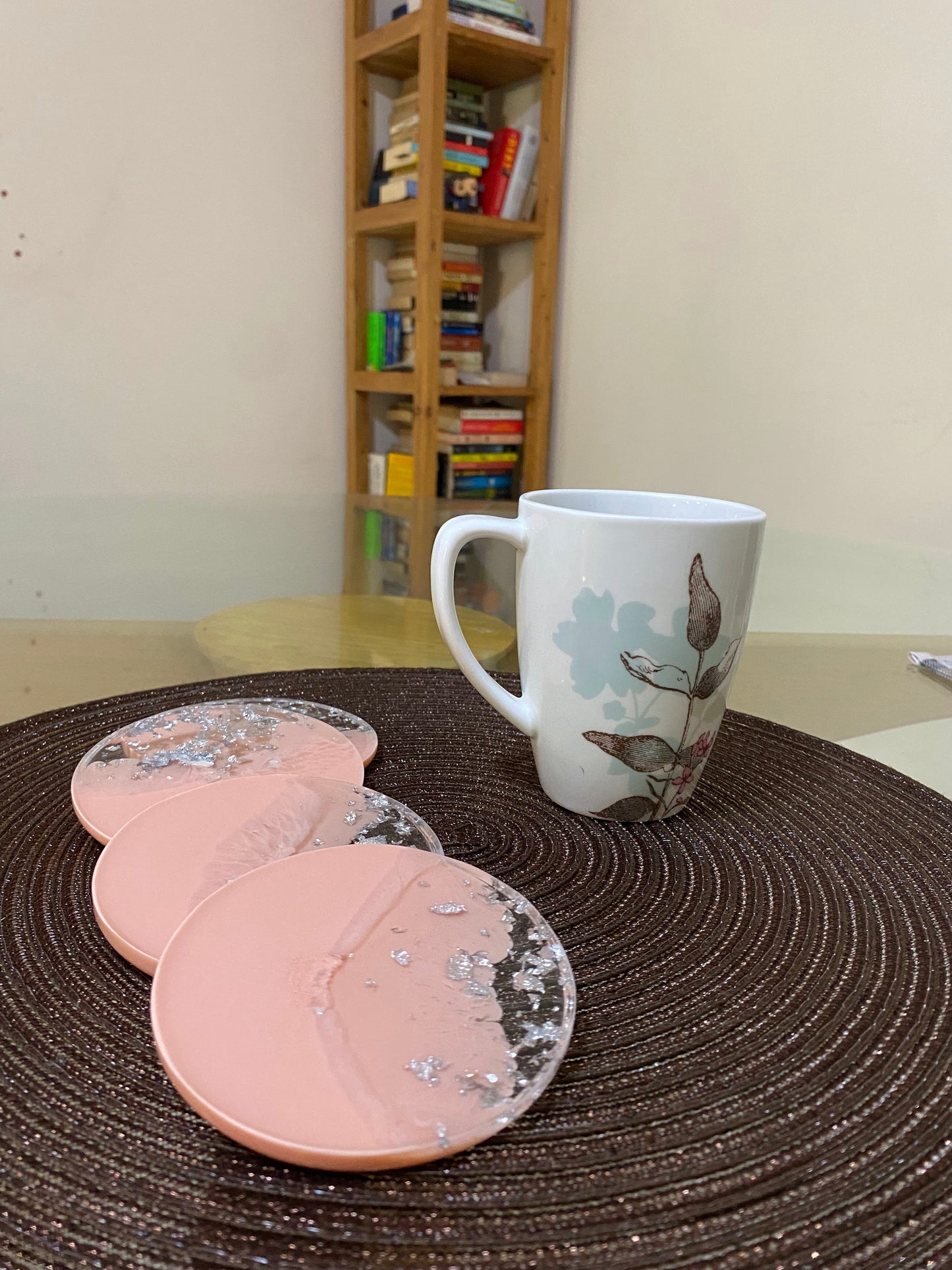 Baby pink and silver