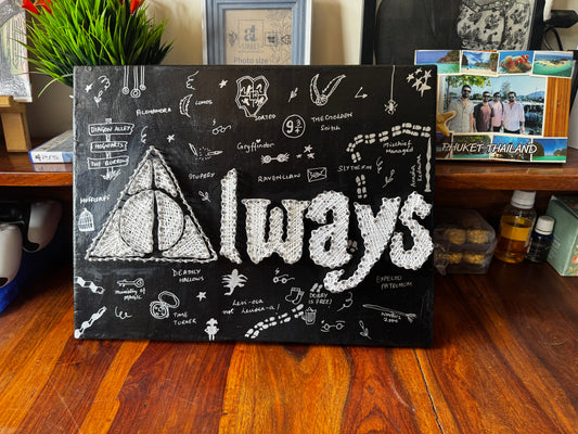 Always Handmade String Art – Wizard-Inspired 12x16"