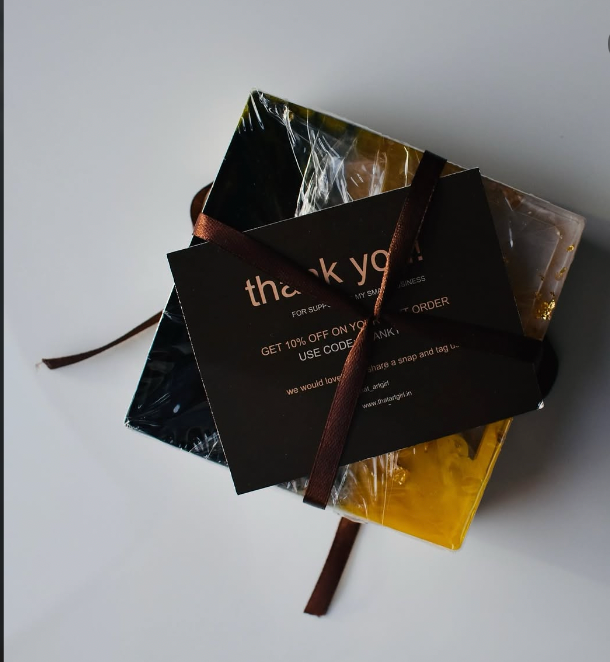 Bumble Bee Yellow & Black Resin Coasters