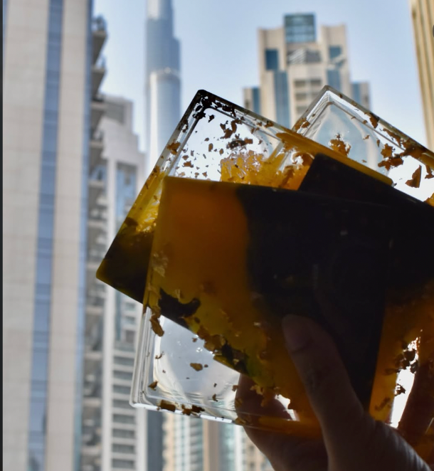 Bumble Bee Yellow & Black Resin Coasters