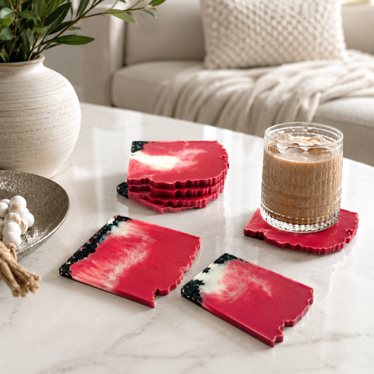 Pink & Purple Candy Resin Coasters