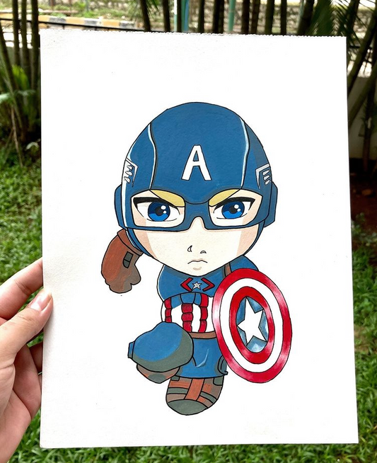8X12 inch Captain America painting[Pre-order]