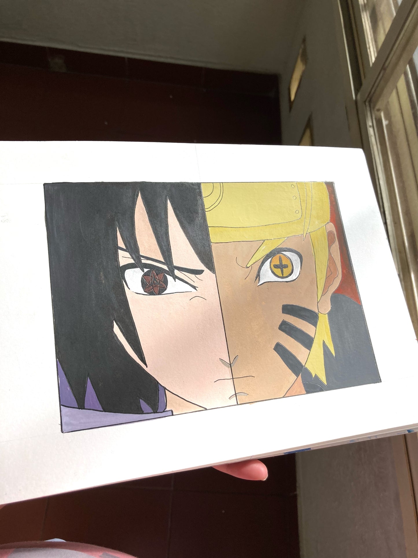 8X 12 inch Sharingan- Sage mode Painting