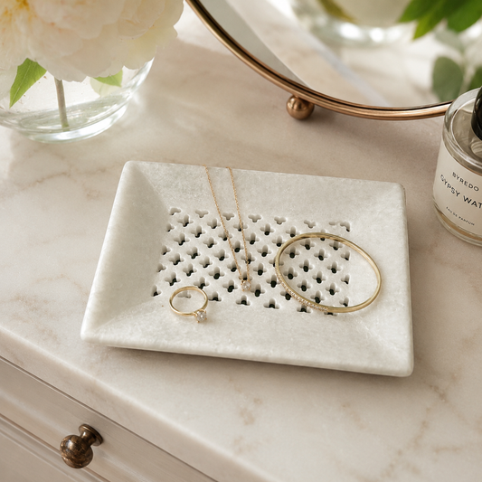 Jali Marble Tray Small